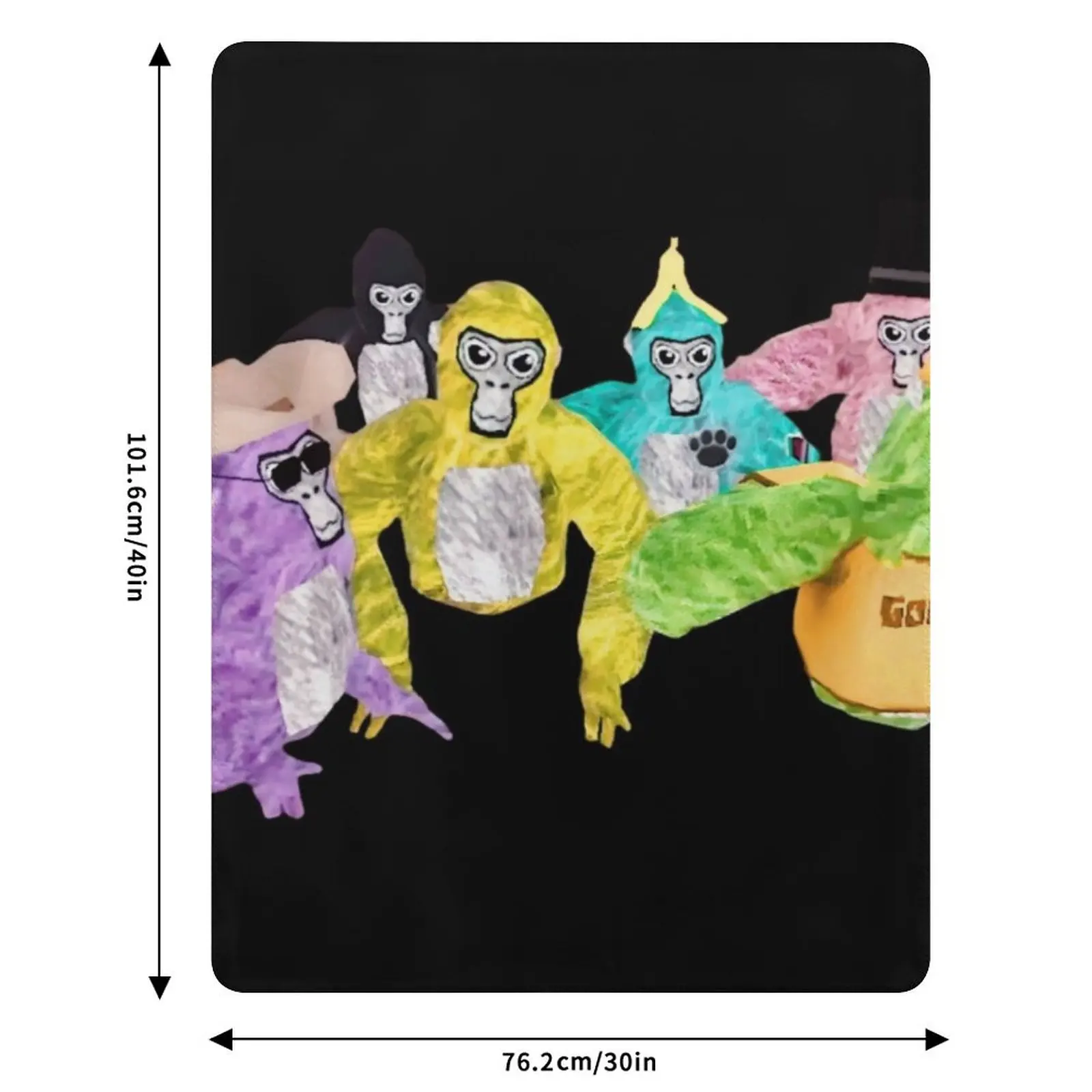 Me and my Friends Forever! - Gorilla Tag Here Banana Throw Blanket Luxurious Soft Fuzzy Blanket for Sofa Bed view 6