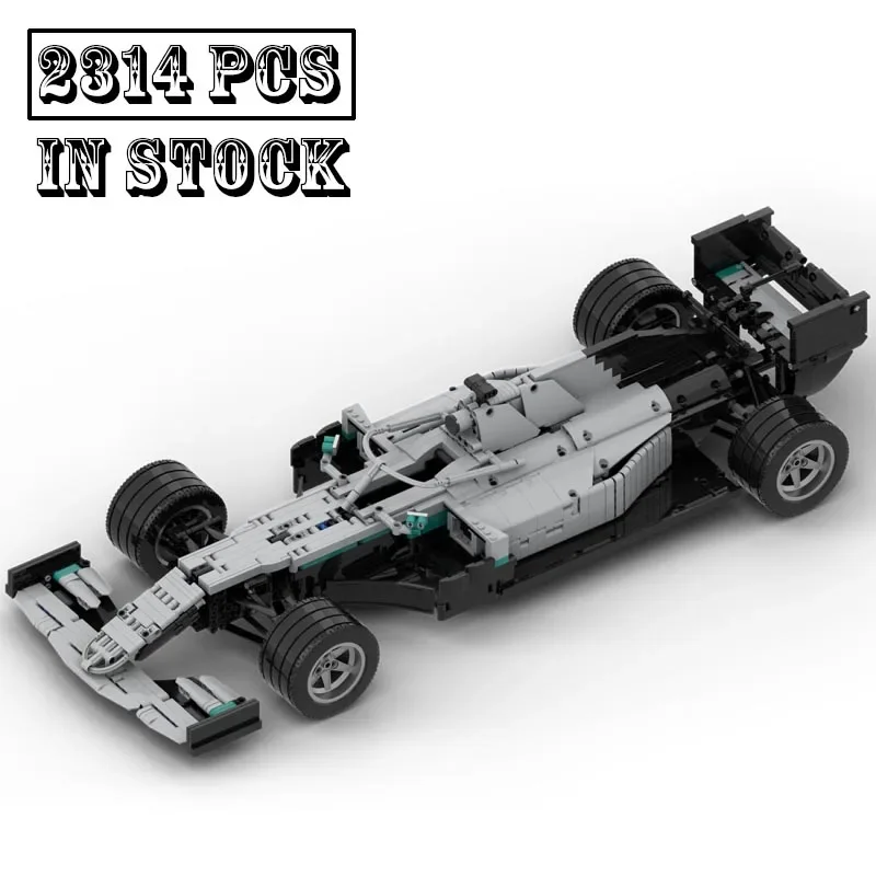 Kit de construction de modèle de voiture de course F1 W10 F1 Team Stake pour enfants, échelle 1:8, briques de créateurs, jouets pour enfants, cadeaux d'anniversaire, nouveau MOC-44146