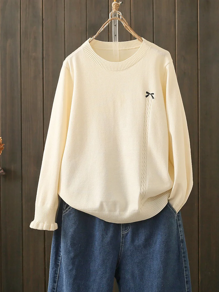 

Весна-осень-зима, большой размер 200, Pou Ele, круглый трикотаж Ne, свободный длинный свитер с узлом свека, основа для похудения...