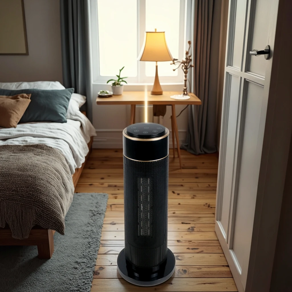 

Portable Electric Heaters Freestanding Design with Carry Handle and Overheat Protection Electronic Tip-Over Switch