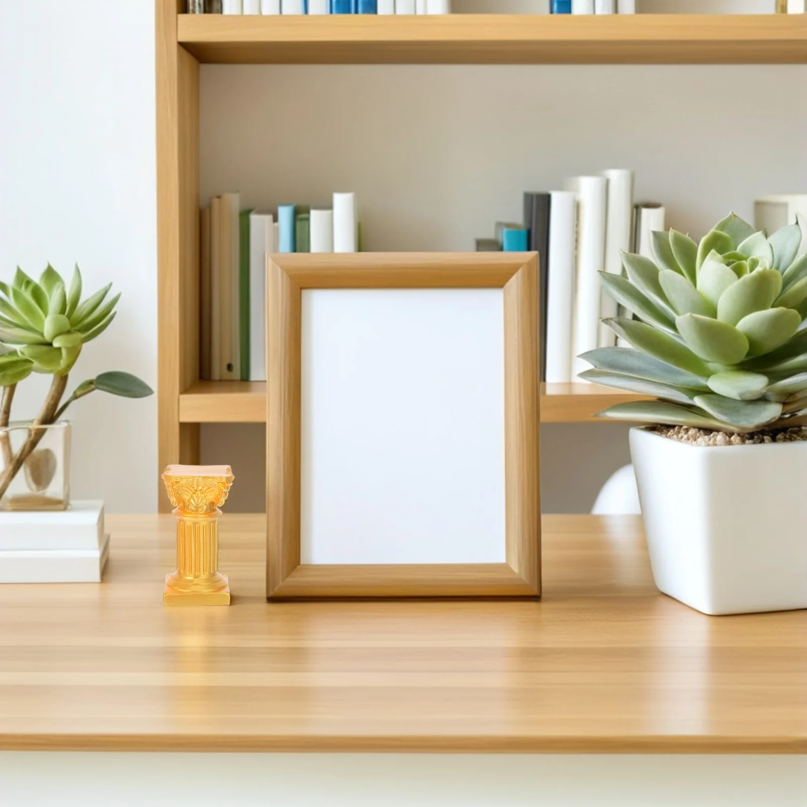 4Pcs Miniature Roman Pillar Stand Resin Material Versatile Base Home Decor Interior Artistic Roman Pillar Stand