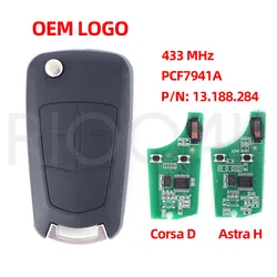 1/3/5 pz muslimremote Flip Car Key PCF7941A 46 Chip 433MHz per Opel Vauxhall Corsa D G4 Astra H