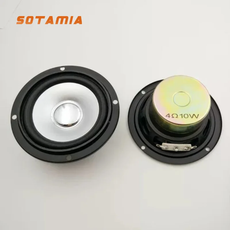 

SOTAMIA 2Pcs 3 Inch Portable Full Range Speaker 4 8 Ohm 10W Silver Basin Foam Edge 4R 8R Speaker DIY Music Power Loudspeaker