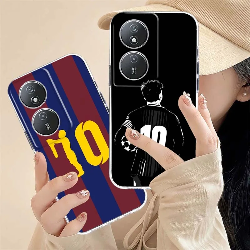 Funda para Teléfono Inteligente Honor Magic 8 7 6 5 4 3 400 200 100 90 80 70 50 9X Pro Flat GT Smart Lite con Diseño de Camiseta de Fútbol Número 10