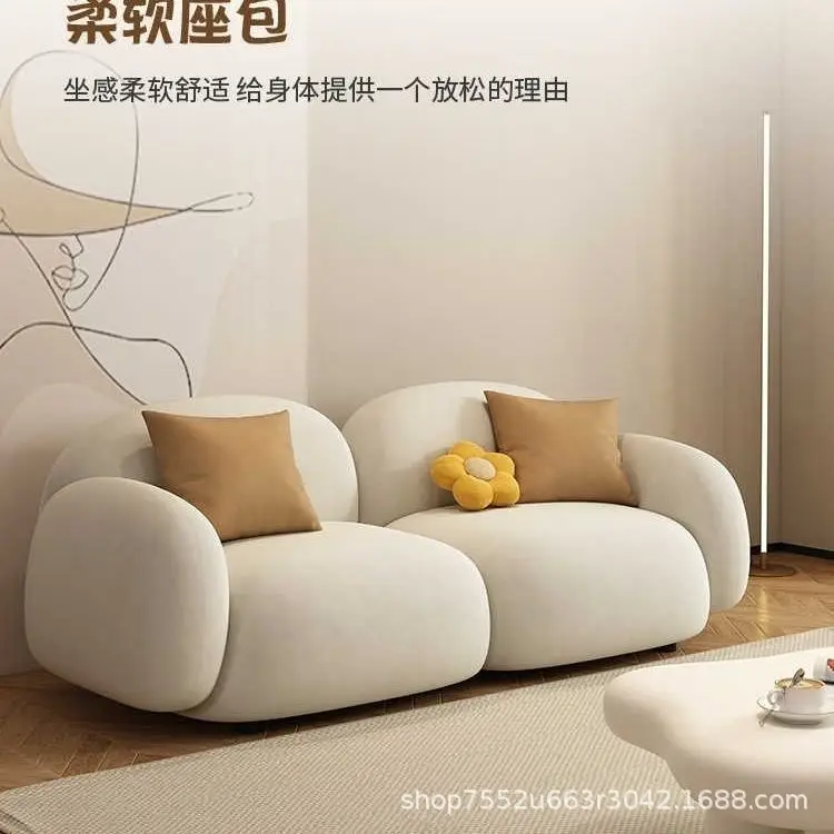 Technology cloth small apartment sofa bedroom living room double reception fabric  foldable
