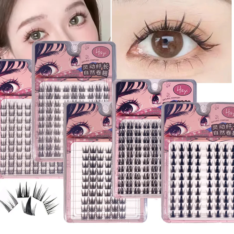 HISYI-Faux cils naturels à double pointe tournesol, accessoire de maquillage pour les yeux