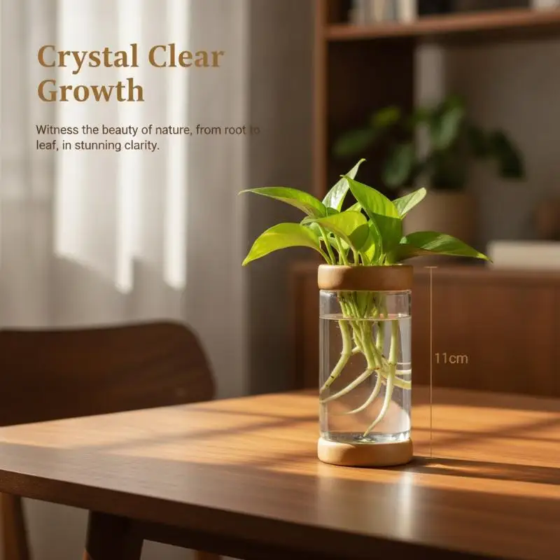 Nordic Plastic Hydroponic Vase Automatic Water Absorption Plant Pot Plastic Propagation Pot Desktop Flower Pot