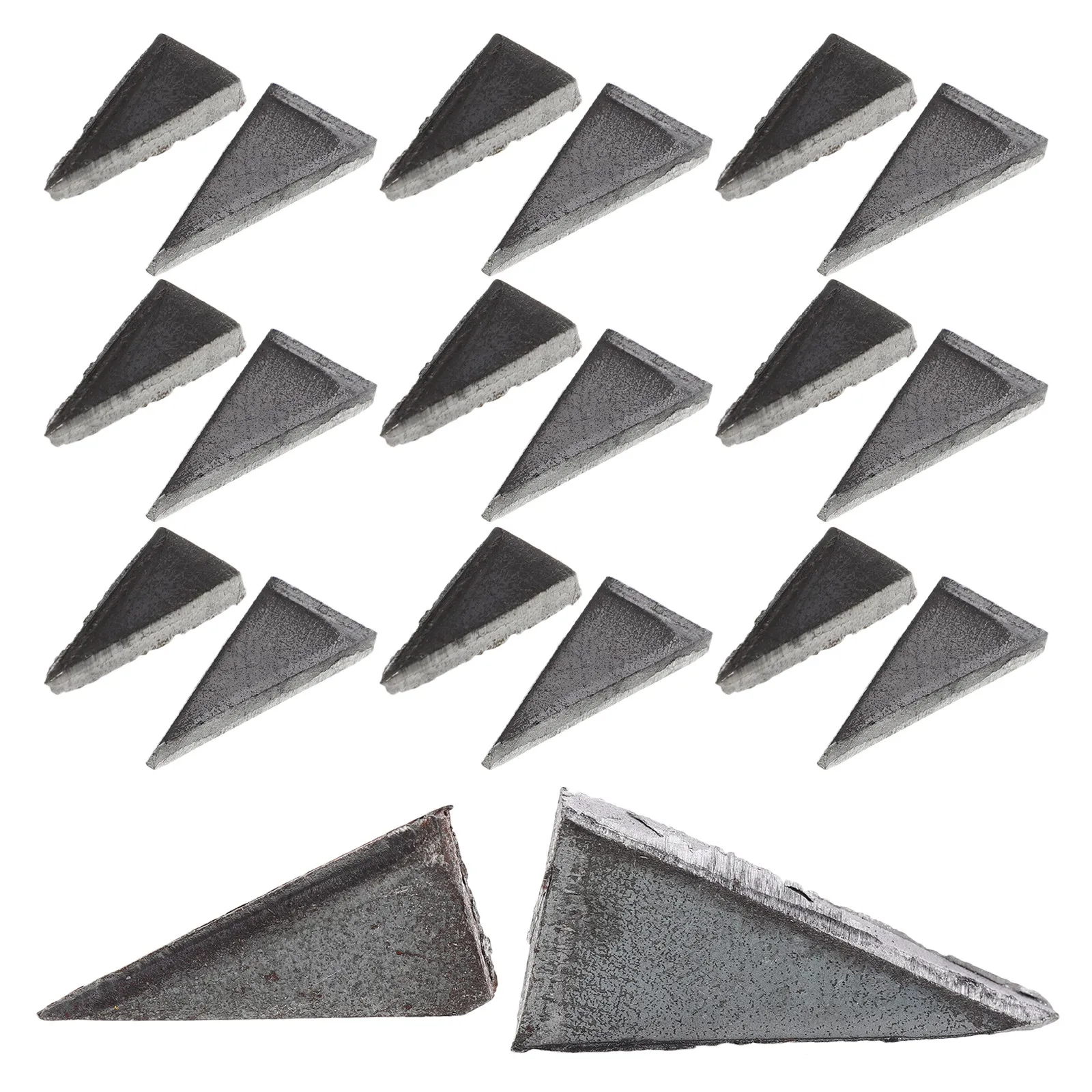 40Pcs Triangular Hammer Wedges Heavy Duty Metal Tool Head Lock Fastener Wood Handle Reinforcement Carpenter Repair Shim
