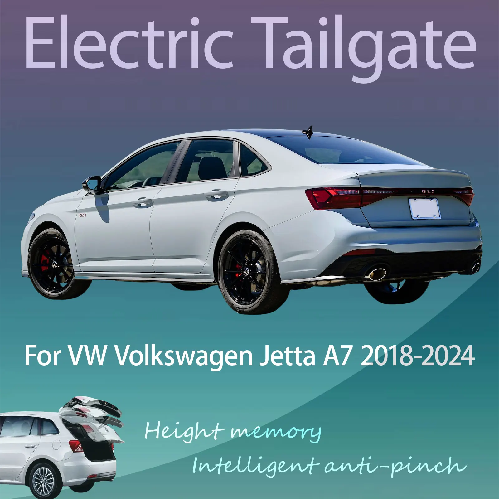 

For VW Volkswagen Jetta A7 2018-2024 Electric Tailgate Hands Free Operation Dual Rod Electric Trunk Suction Smart Control