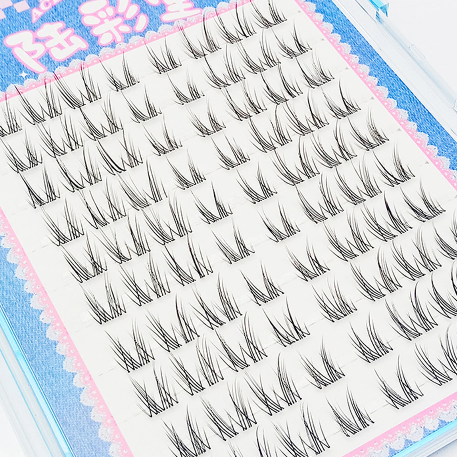 Natural False Eyelashes High Volume Lashes 7-13mm Mixed Length Black C Curl Eyelashes for Everyday Wear and Photography Use