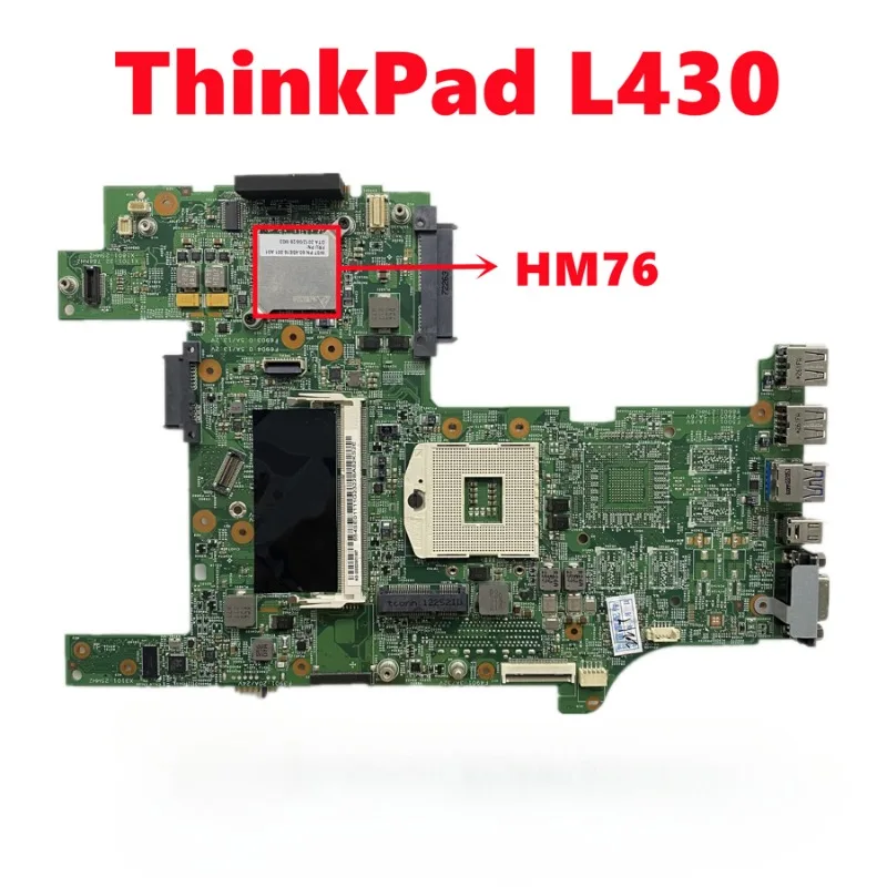 

Материнская плата для ноутбука Lenovo ThinkPad L430, материнская плата 48.4SE03.0SB, материнская плата HM76 DDR3 100% протестирована, высокое качество