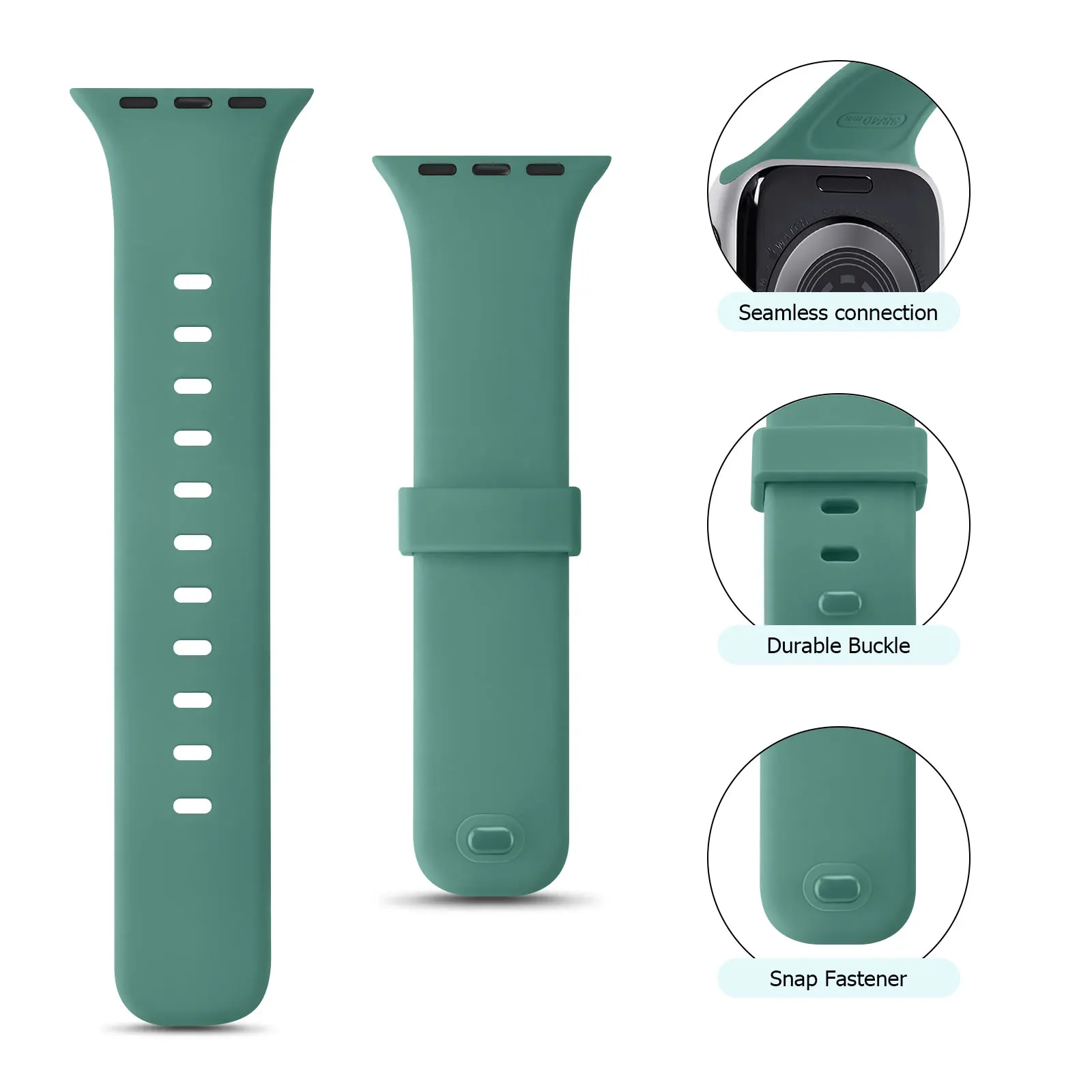 6pcs/lot Silicone Strap For Apple Watch series 7 6 5 4 3 2 1 SE Bracelet Watchband For iWatch 38mm 42mm 44mm 45mm 41mm 40mm