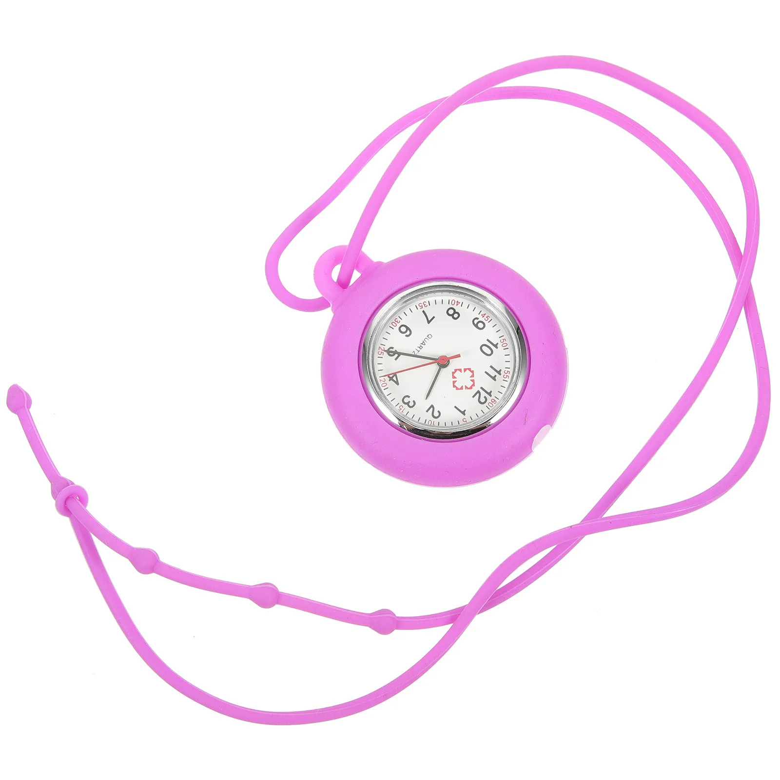

1pc Silicone Nurse Medical Pocket Hanging Durable Long Lasting Simple Elegant Decoration Medical Watch Gift Purple