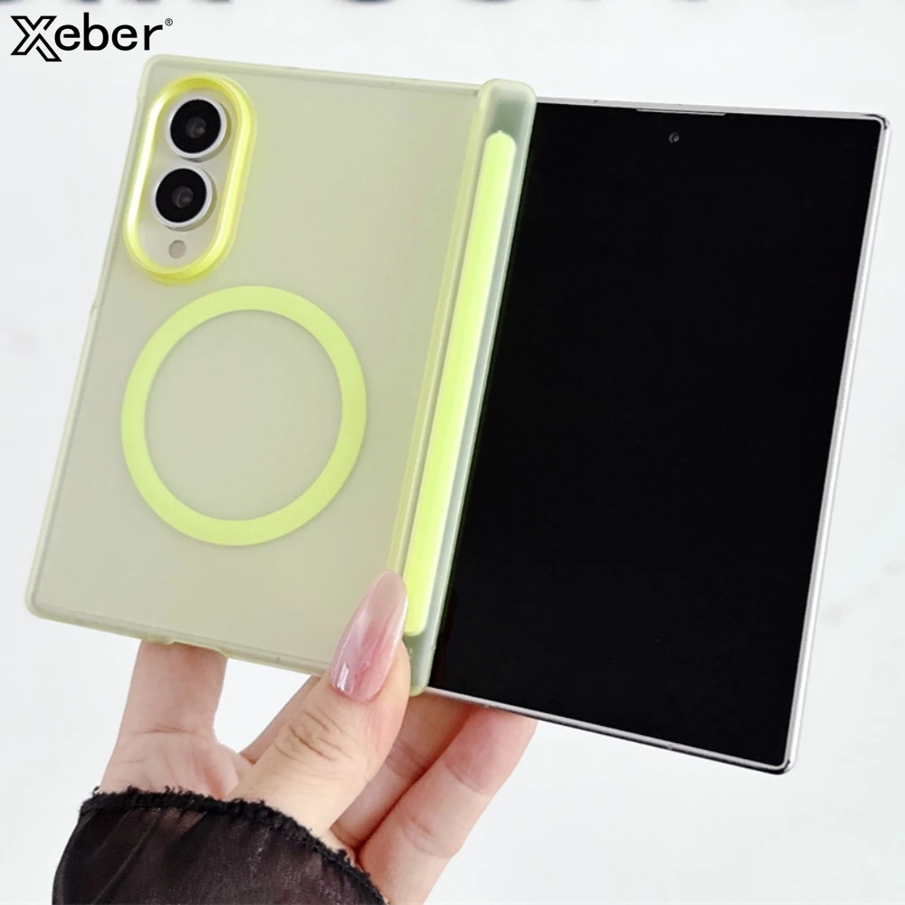 For Magsafe Magnetic Case For Samsung Galaxy S26 Ultra S25 Edge S24 Plus S23 FE A37 A57 A52 A15 A55 A54 A25 Lens Bracket Cover