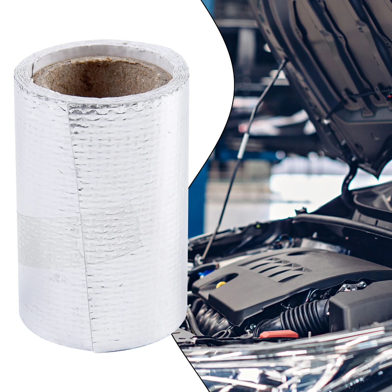 Sticker Tools Shield Wrap Tape Glass Fiber High Quality Shield Wrap Tape Roll Effective Heat Reduction Excellent Heat Insulation view 6