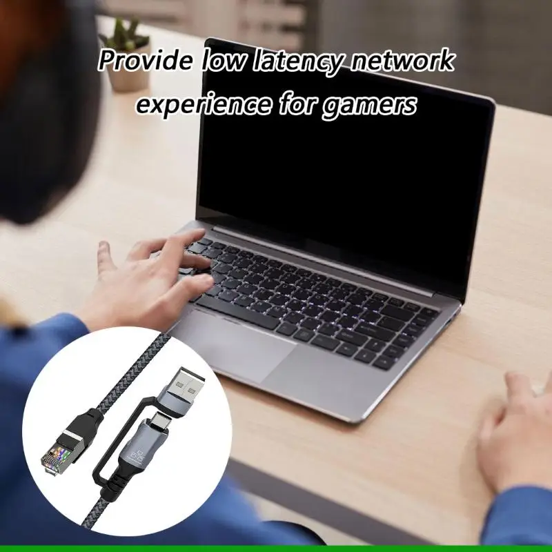 

U55C 1,8-метровый сетевой кабель USB Type C к RJ45, проводной адаптер Ethernet 100 Мбит/с, проводная линия для мобильных