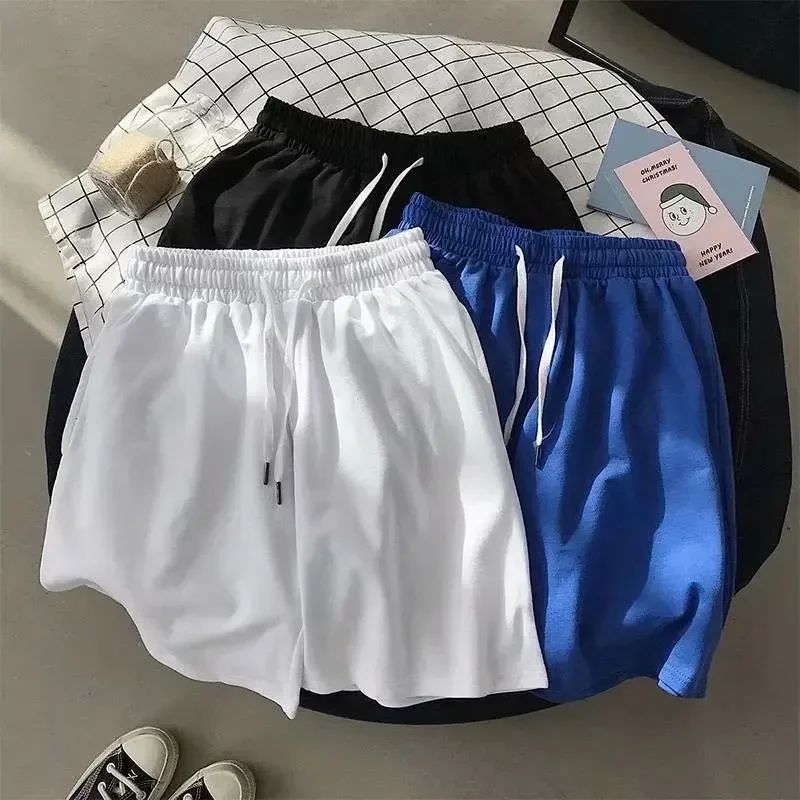 Sports Shorts Men's Summer Japanese Solid Color Shorts Simple Thin Section Men and Women Couples Loose Five-point Beach Pants