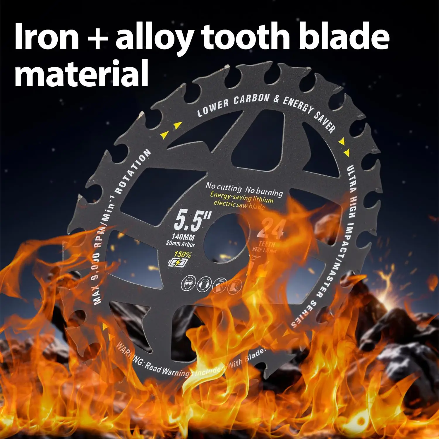 1/5Pcs 24T Circular Saw Blade for Energy Saving Lithium Saw Woodworking Universal Round Cutting Alloy Gear Blade 4/5/5.5Inch view 5