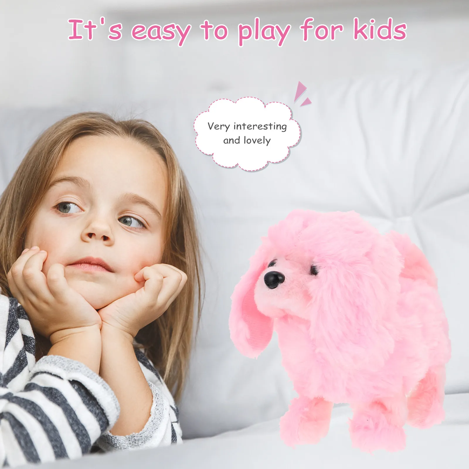 

Электрическая интерактивная игрушка-собака: ходит, лает, развивающая, для детей, для обучения и развлечения, декоративная