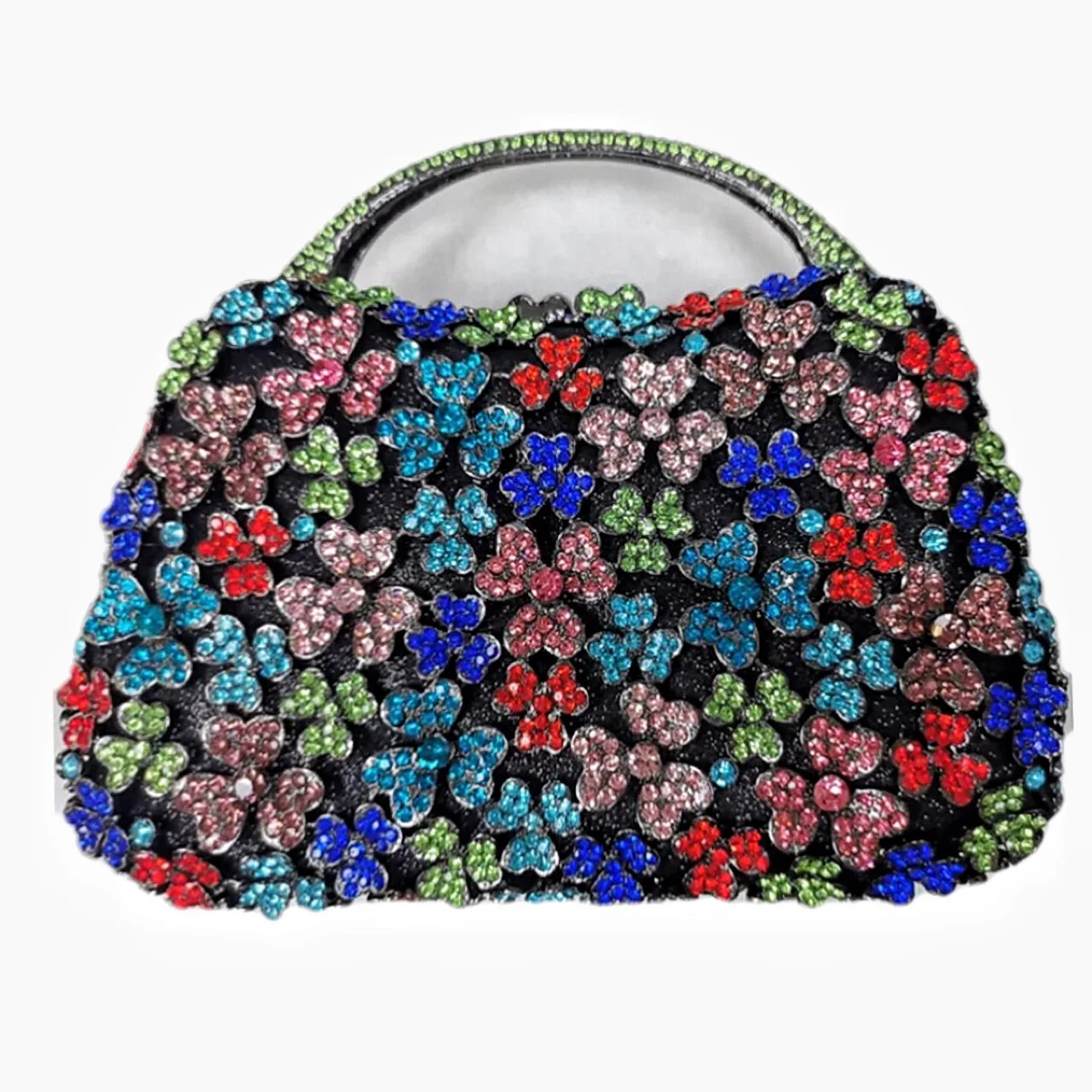 Cadena con mango duro, Color sólido, ovalado, pequeño, abierto, dorado, bolsa De cosméticos tridimensional De lujo, Bolsos De cena Para Mujer, Boda