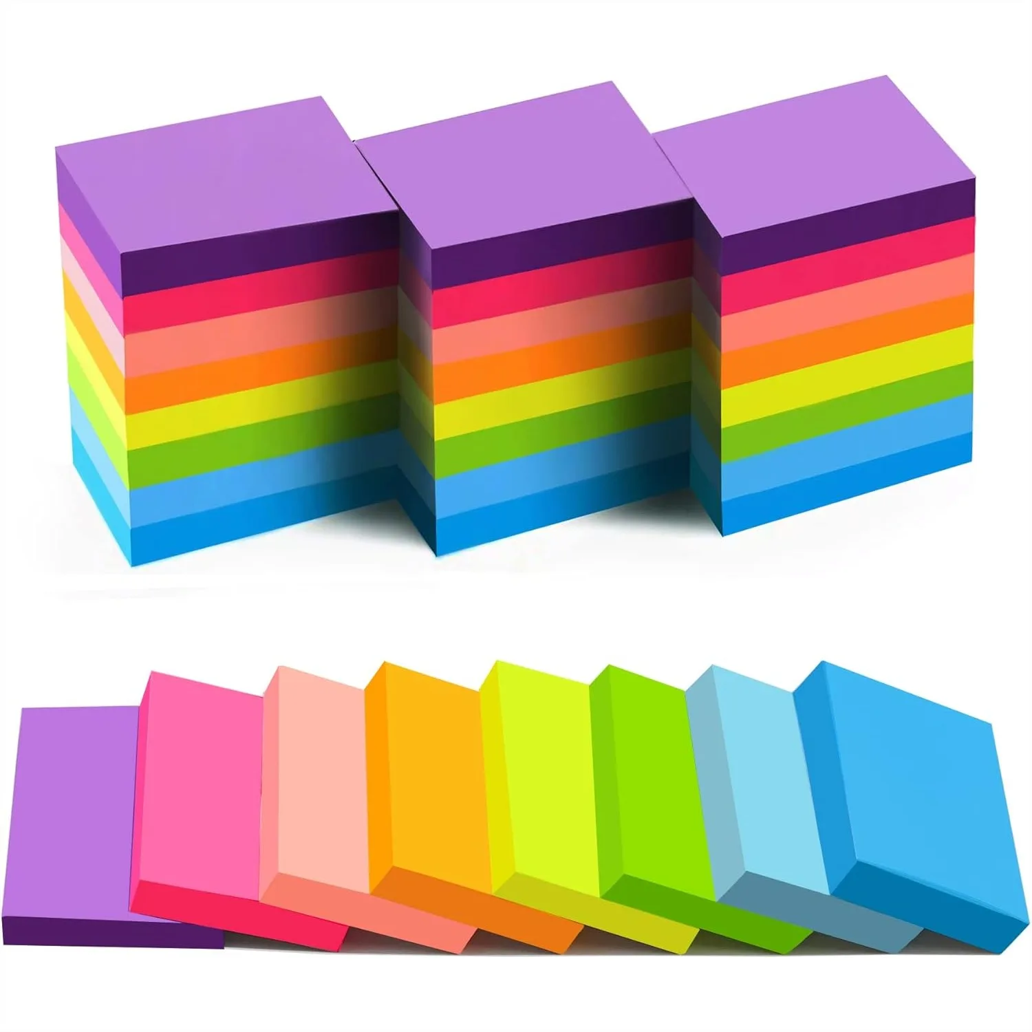 

Sticky Notes 1.5x2 in 24 Pads 8 Colors Bright Self-Stick Notes for Office School Home Meeting 75 Sheets/Pad