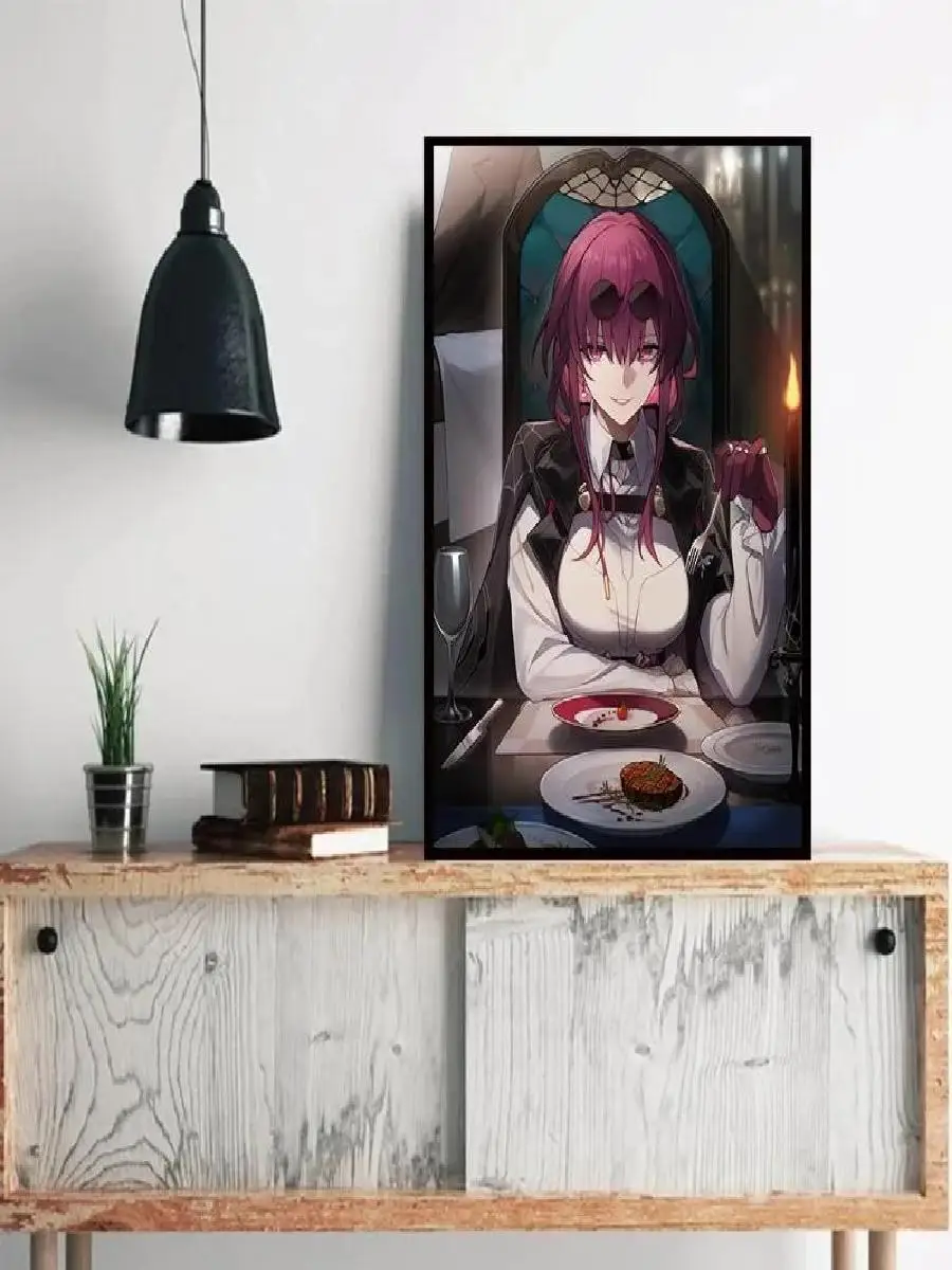 Honkai Star Rail Anime Kafka Character Poster Canvas Wall Art for Living Room Home Decor