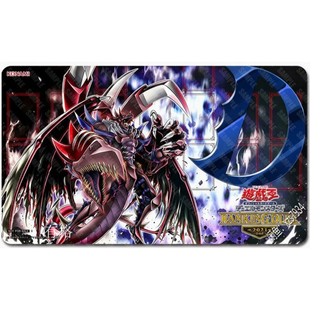 600x350mm Suitable for Yu-Gi-Oh! DIY Ranking Duel 2021 Destiny Hero Plasma Playmat 2mmseamless Edge Single Rubber Board Game Mat