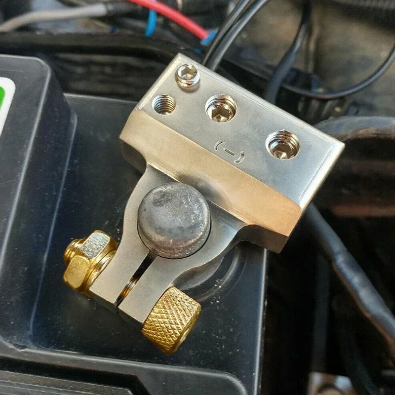 

2pcs Car Battery Terminal Battery Head 0/2/4/8/10 Gauge Heavy Duty Automotive Battery Terminal Connector with Protective Cover