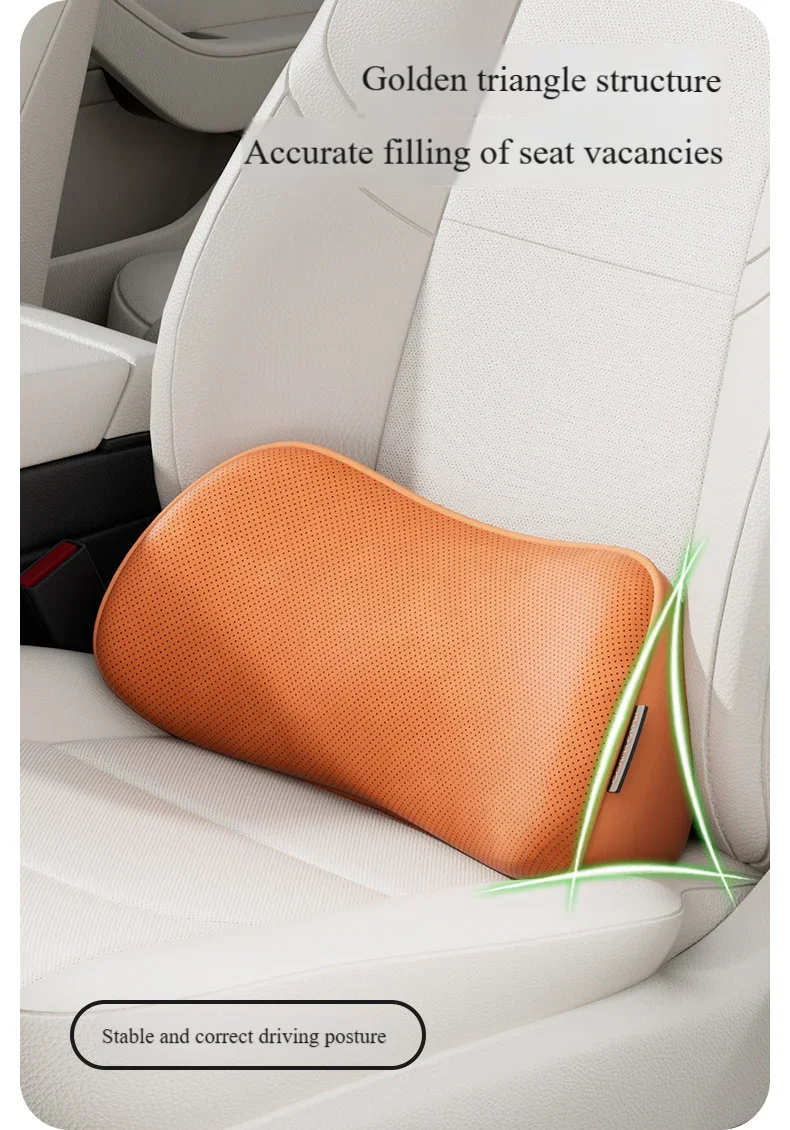 Car Seat Pillow Memory Foam Lumbar Support Breathable Back Protector Suitable for Office Chairs and Car Interior Accessories image 6