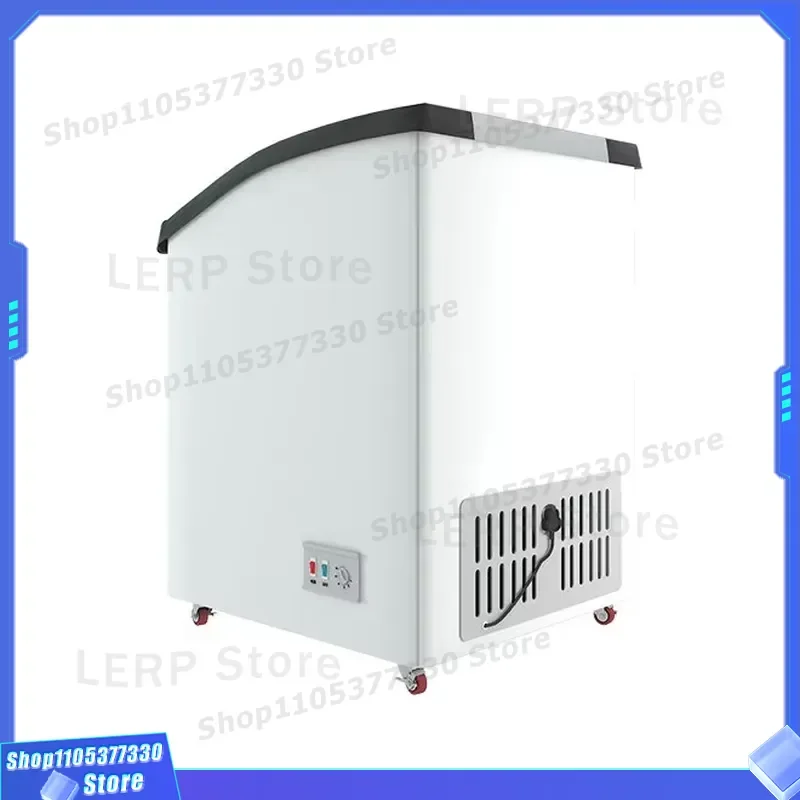 Commercial Single Temperature Ice Cream Cooler Deep Glass Door Display Freezer Custom Sticker Design For Shop Supermarket Use 5