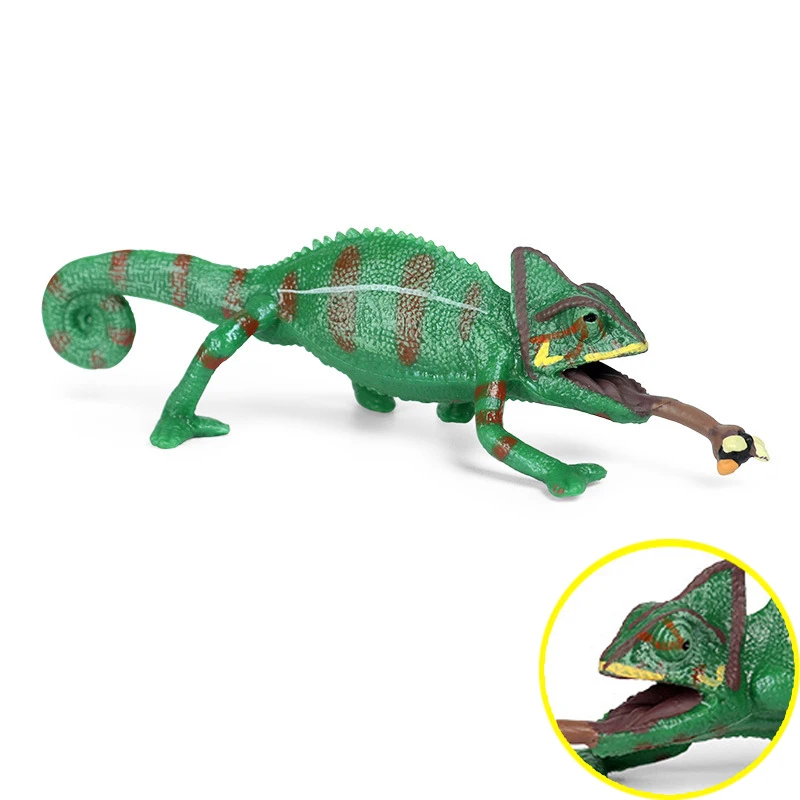 Simulation Reptile Animals Model Solid Lizard Phrynosoma Chameleon Kids Cognitive Amphibious Reptile Education Plastic Ornaments