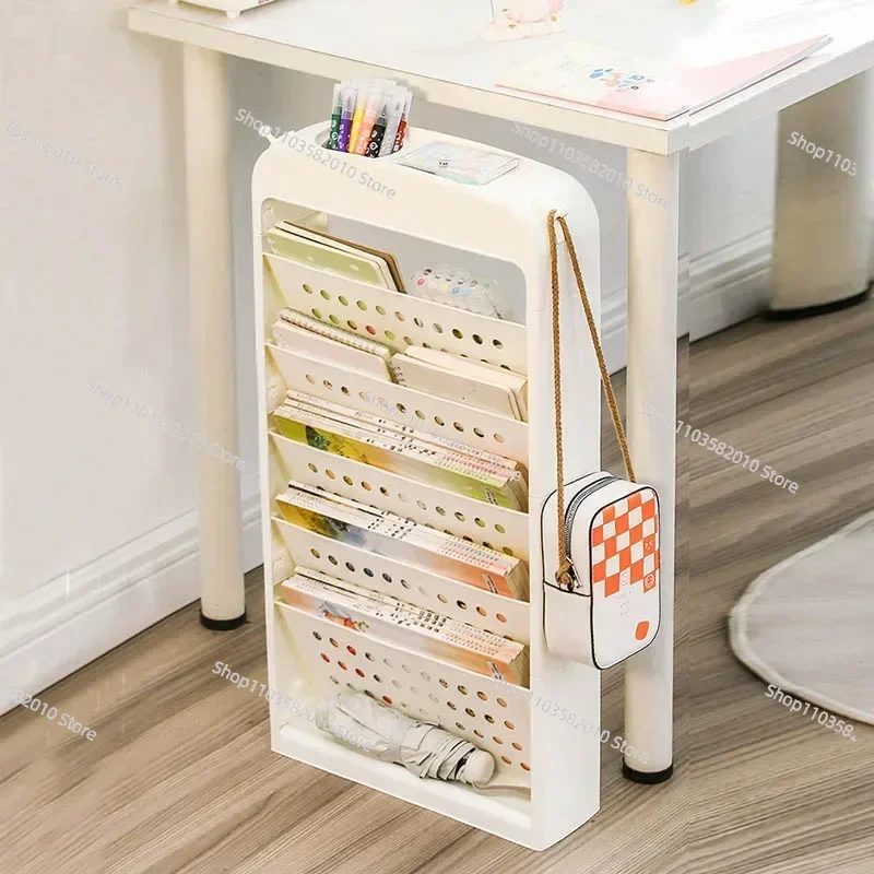 Plastic Simplicity 5 Layer Book Storage Holders Home Classroom Office Desk Bookshelf Seam Floor Type Organization Racks