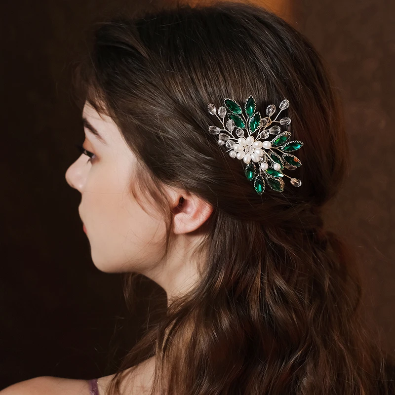 Efily-tocado de cristal para el cabello, accesorios para el cabello, Clip de Peine nupcial, tocado de joyería, fiesta de vacaciones, Tiara de boda