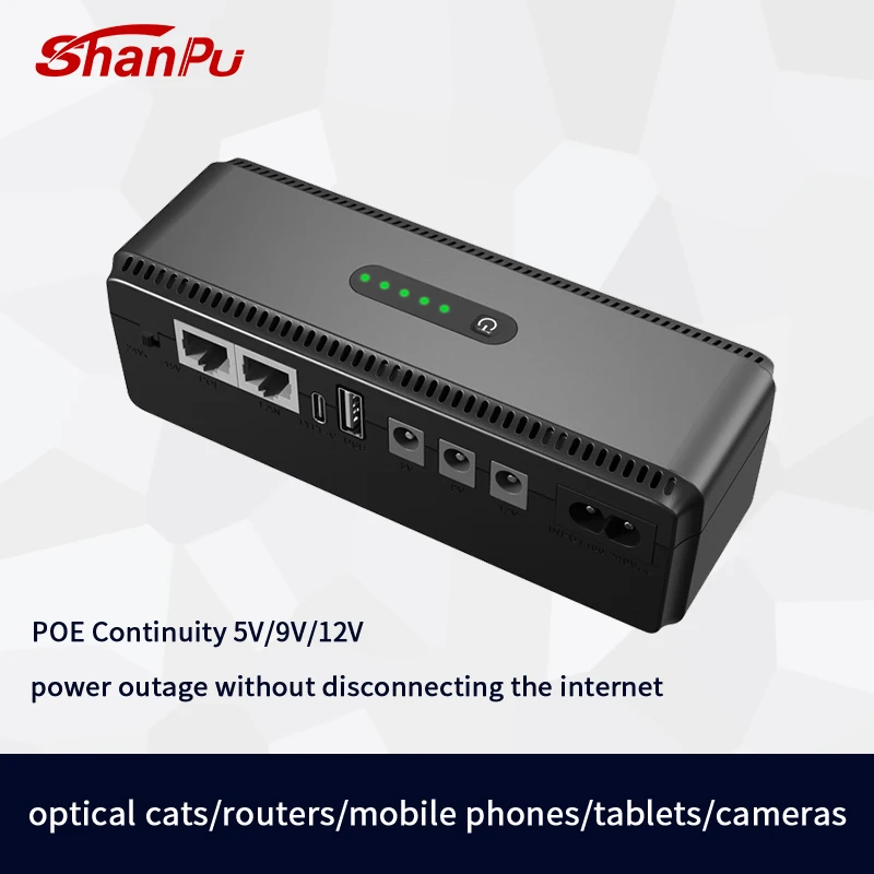 New 36W 20000mah Mini UPS LiFePO4 Battery Online DC Backup Power UPS for CCTV Camera Modem WiFi Router