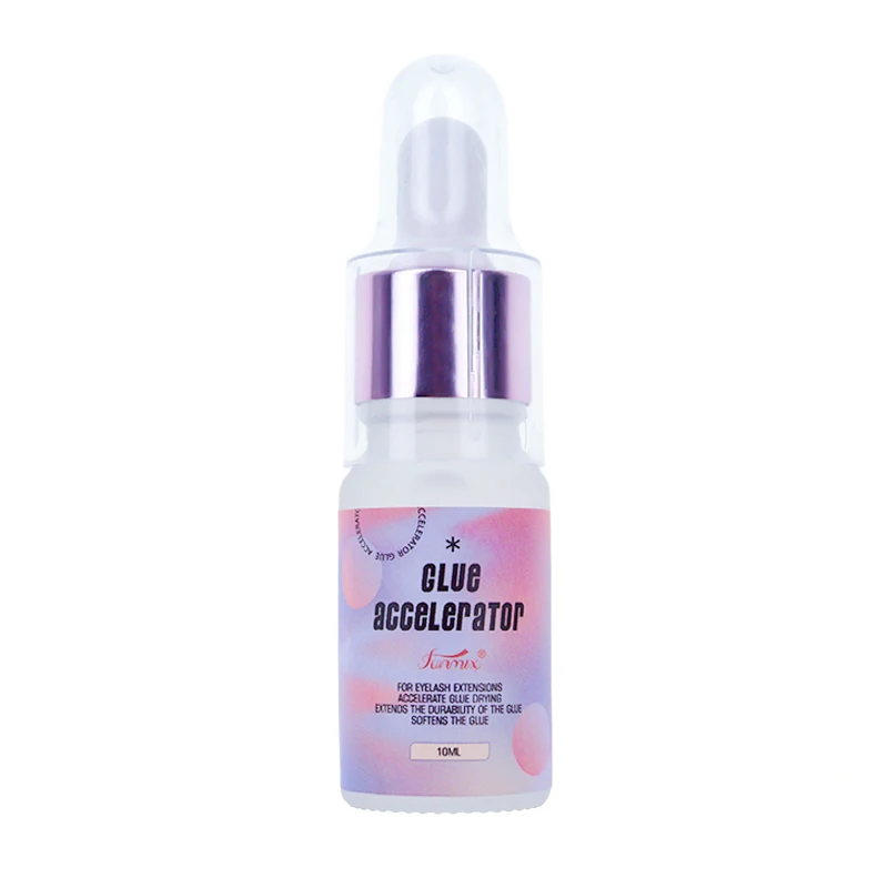 Funmix New 10ml Grafting Eyelash Glue Accelerator Fast Drying Lashes Adhesive Mate Fixing Agent Liquid Eyes Beauty Makeup Tool