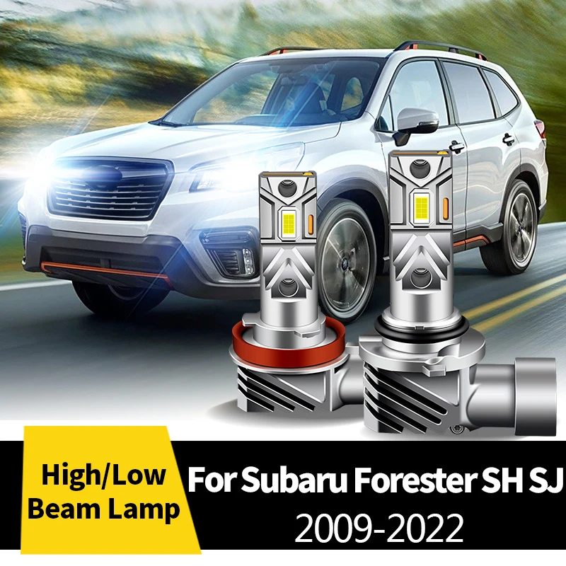 

2 шт. CANbus светодиодные фары дальнего света ближнего света противотуманные фары галогенные сменные лампы для Subaru Forester SH SJ 2009-2022