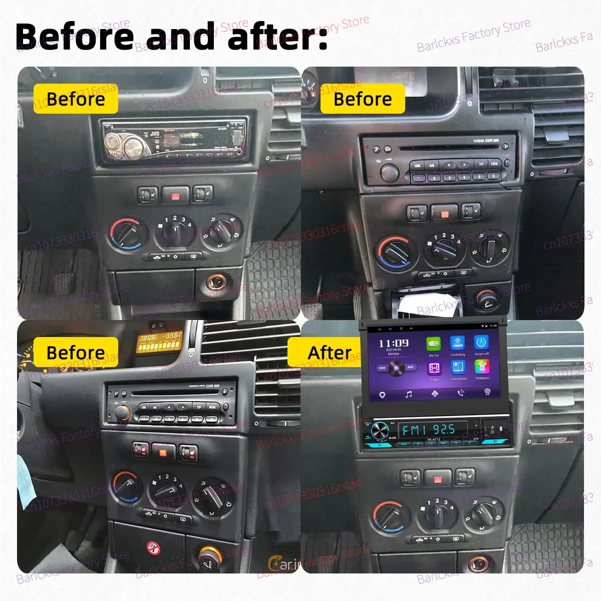 7 "versenkbarer Bildschirm 1din Android-Radio für Opel Vauxhall Zafira ein mk1 2012-2016 Carplay Android Auto Auto Multimedia Stereo GPS