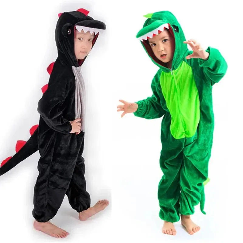 

Umorden Boys Cartoon Dinosaur Costume Toddler Kids Child 2-3Y 3-4Y 4-8Y Hoodie Jumpsuit Green Black Purim Halloween Costumes