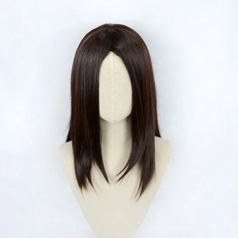 Eren Jaeger Yeager Dark Brown Wig Cosplay Costume Heat Resistant Synthetic Hair Men Women Carnival Party Wigs