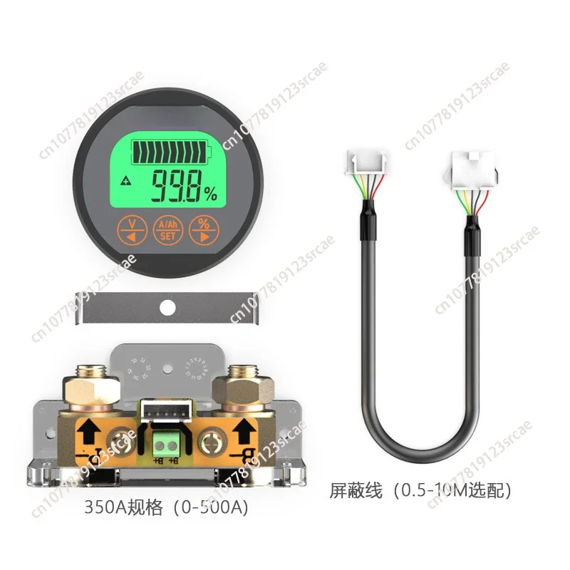 

DC8-120V Coulomb Counter Meter Battery Tester 50A/100A/350A Digital Battery Capacity Indicator Waterproof Voltmeter Coulometer