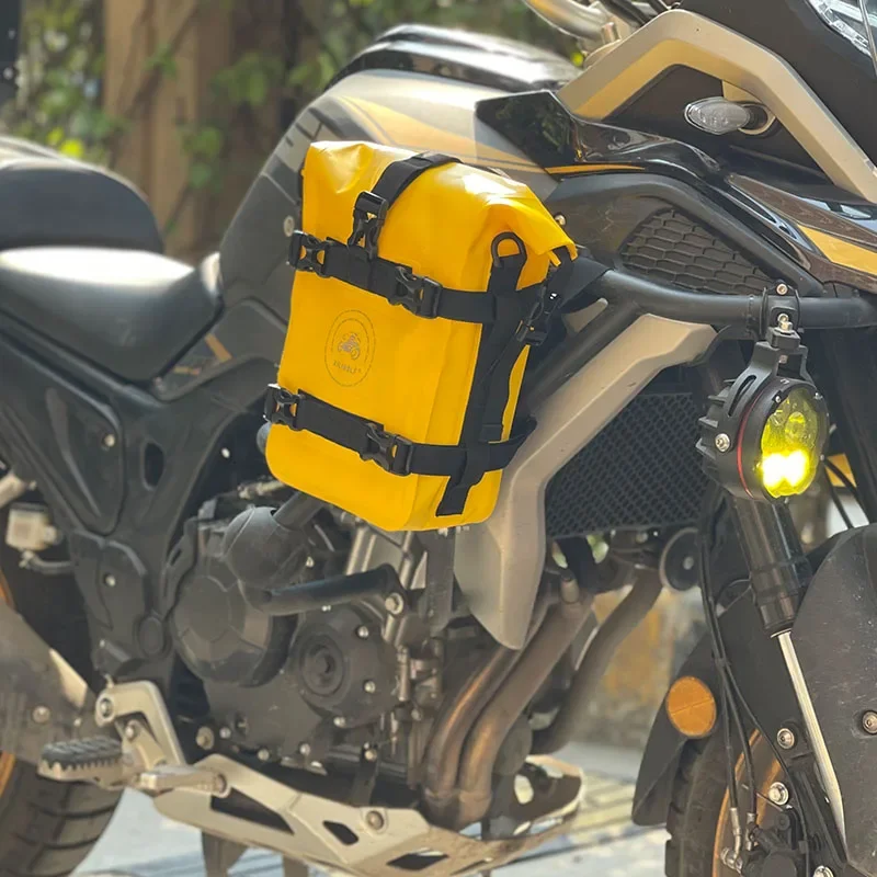 Motorcycle Bumper Bags Waterproof Side Bags for Honda Kawasaki BMW Benelli CFMOTO Rally Bike Universal Large Capacity Duffel Bag