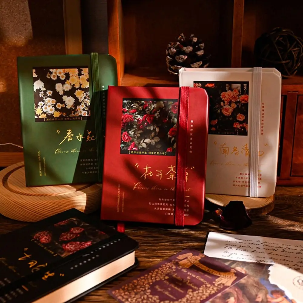 Loose-Leaf Pocket Notebook, Capa Dura, Mini Diário Book, Scrapbook, Papelaria Escolar, Retro Handbook, Mão Conta Notepad