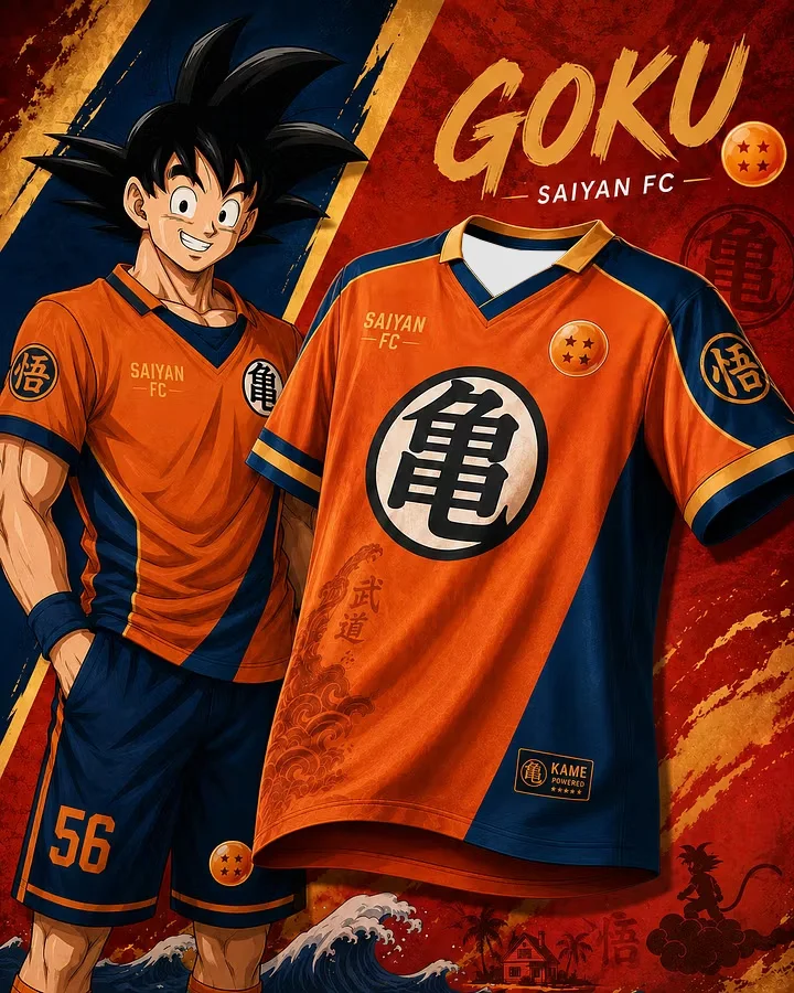 Dragon Ball Saiyan Vegeta bedrucktes Fußballtrikot für Herren, atmungsaktives, schnelltrocknendes T-Shirt mit kurzen Ärmeln, passende Familienkleidung. – Detail 5