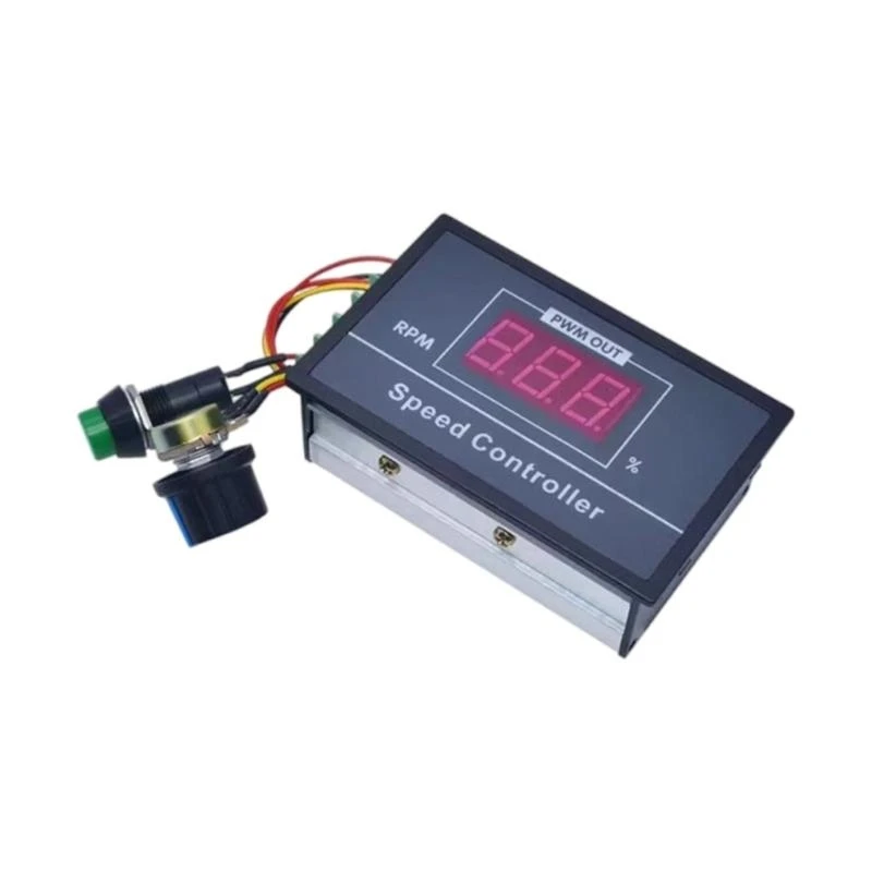 462E 30A PWM Motor Speed Regulator with Screw Terminals Wiring and Momentary Start/Stop Switches for Easy Operation