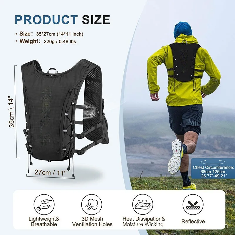 Spot New Multi-functional Running Backpack Safety Reflective Sports Backpack Water Bag Backpack Cycling Bag.