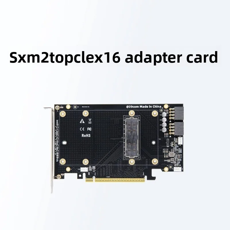 SXM2 To PCIe X16 Adapter Card for V100 GPU PCIe3.0 X16 Converter with Fan Power Header for High Performance Computing