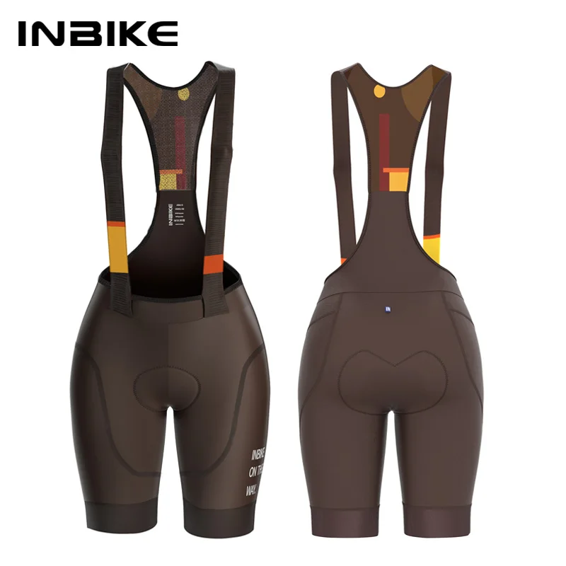 INBIKE New Summer Cycling Bibs Women Padded Bike Shorts Biking Pants for Bicycle Pants Breathable Quick-Dry MTB Cycling Clothing - Image 2