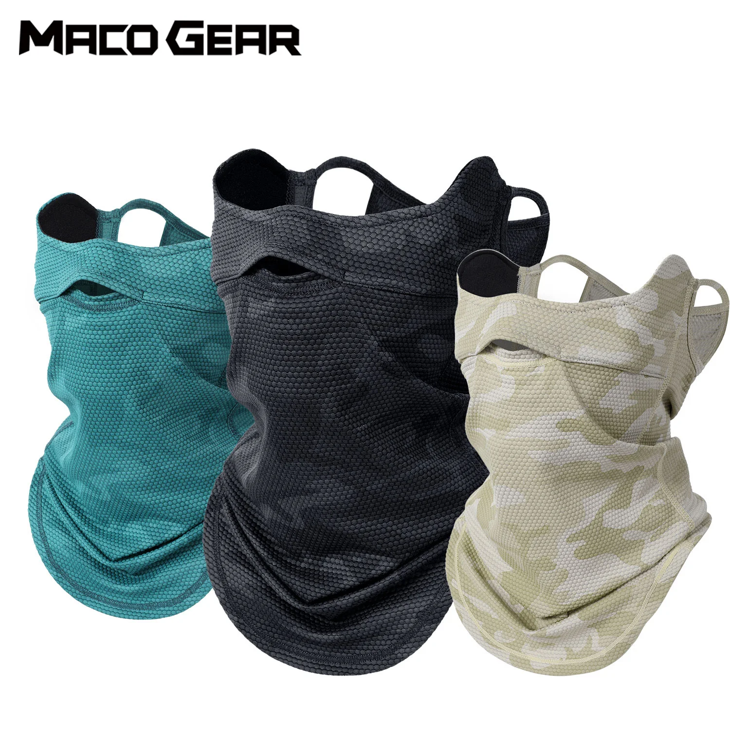 Summer Cooling Neck Gaiter Face Cover UV Protection Breathable Quick Dry Sun Mask for Hiking Fishing Cycling Outdoor Sports Men