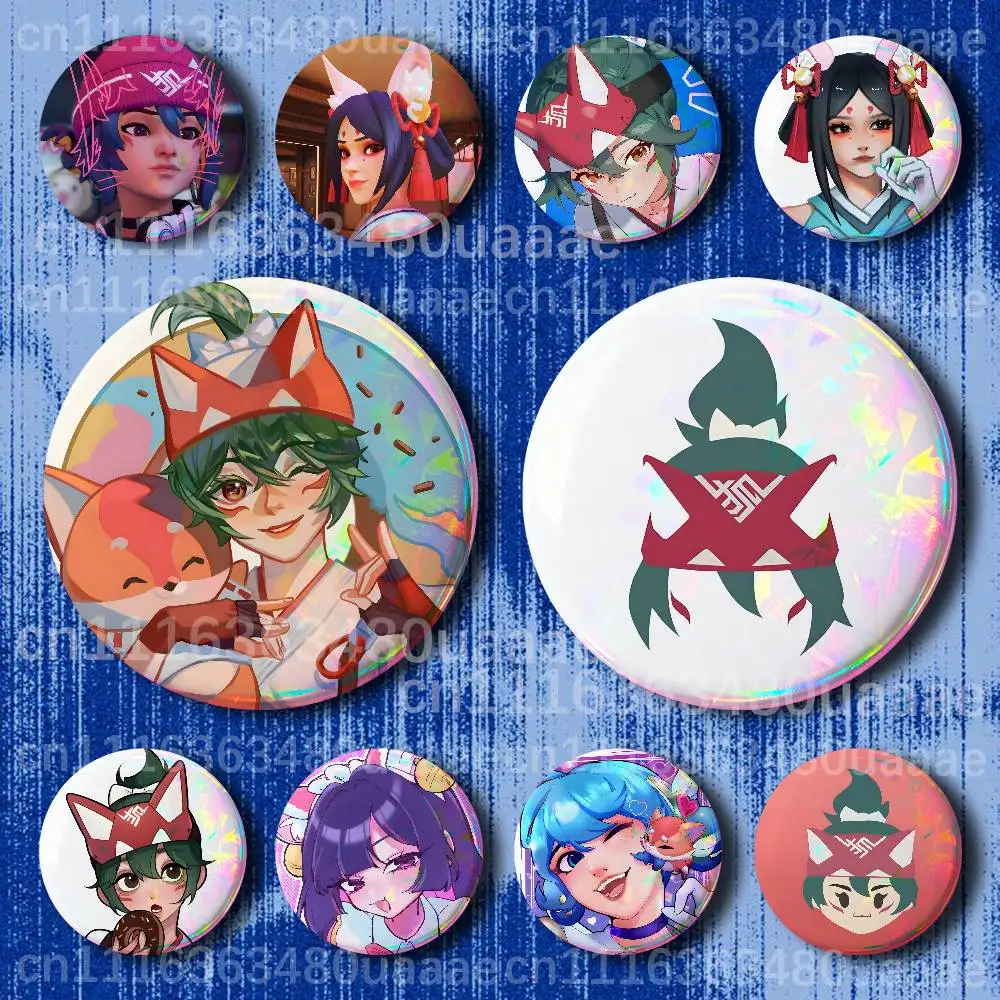 K-Kiriko O-Overwatch Handmade Brooch Cartoon Cosplay  Lapel Pin Badge On Backpack Jewelry Accessories Gifts