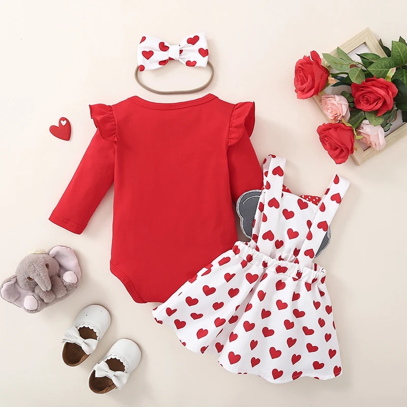 Toddler Girls Easter Bunny Romper Floral Pants Bow Headband Set Infant Spring Outfits 3pcs Clothes Set for Newborn Baby